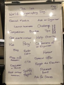 World Organising Day Ideas